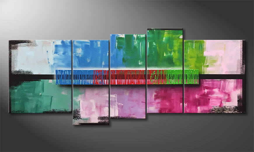 Quadro da soggiorno Color Rain 190x80cm