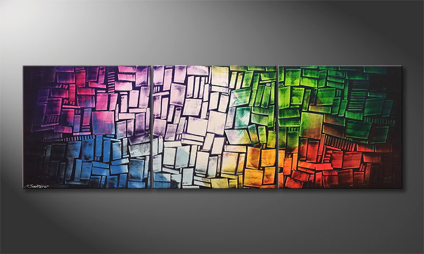 Quadro da soggiorno Expressive Colors 210x70cm