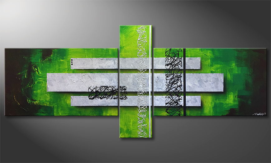 Quadro moderno Green Inspiration 230x100cm
